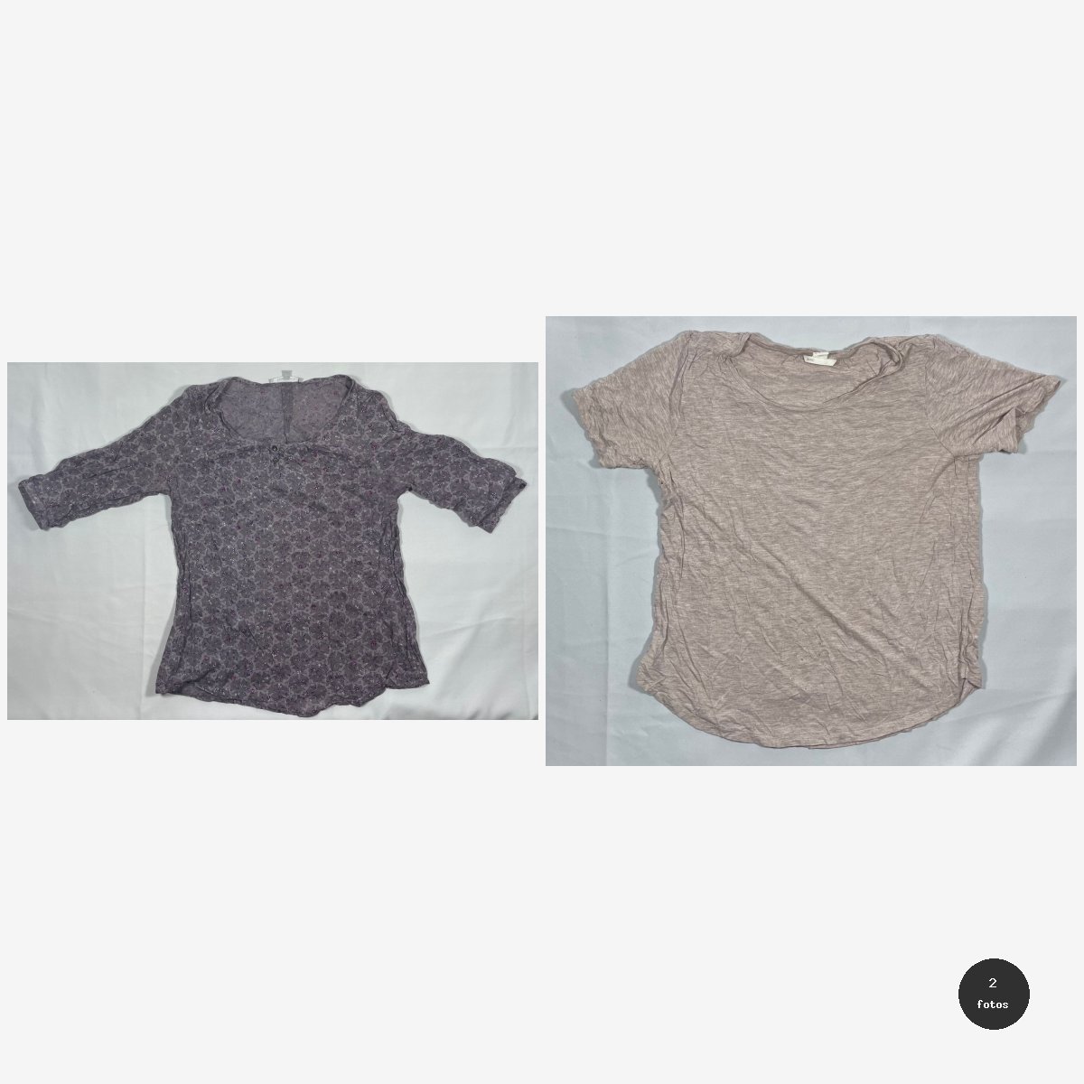 2 Camisetas una elegante otra deportiva talla M !!