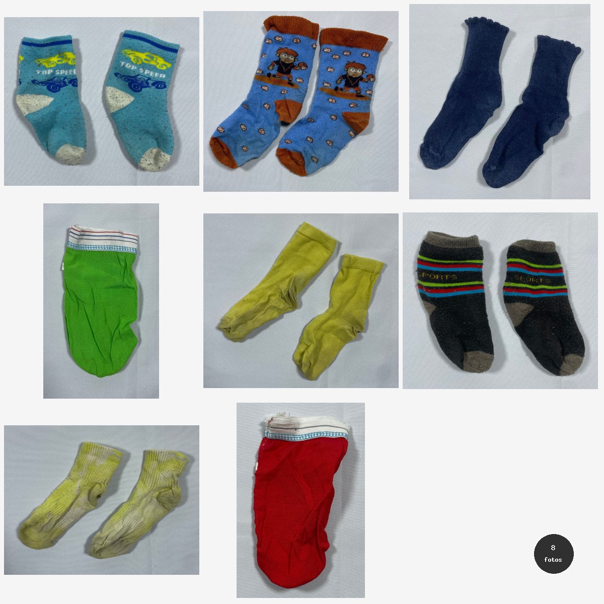 6 Pares de medias desde 1 año a 2 años